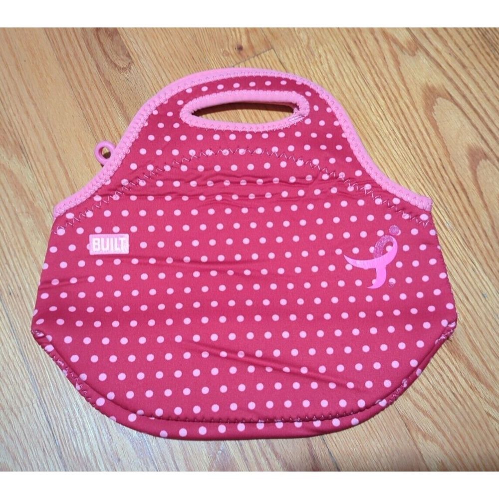 pink cancer ribbon built thermal‎ lunch/snack bag